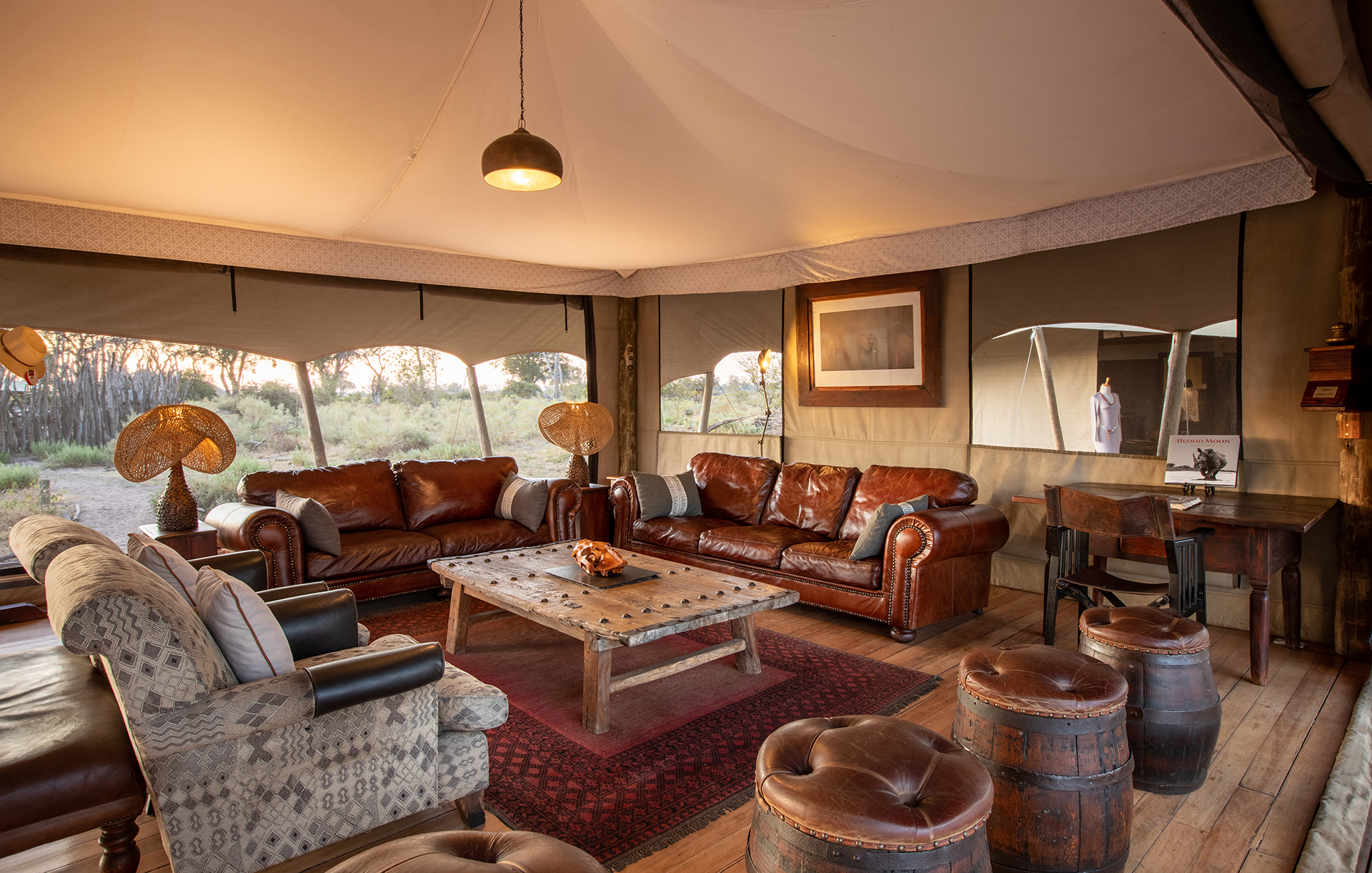 Main lounge at Duba Explorers Camp