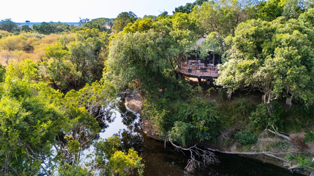 Great Plains Mara Toto Tree Camp main area aerial